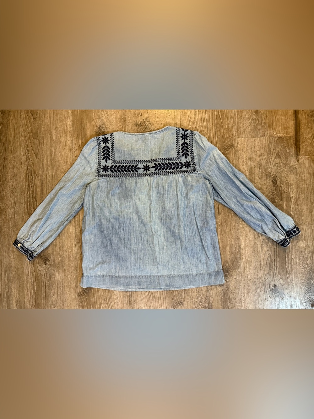 J.Crew Embroidered chambray top - Picture 3 of 8